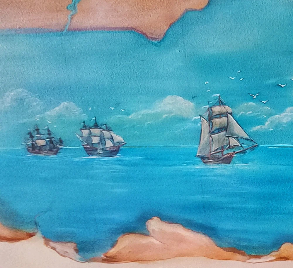 Murals: artwork by Kristi Moomey