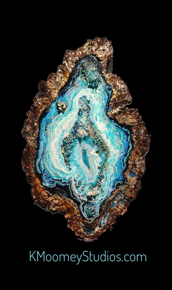 Geodes & minerals: artwork by Kristi Moomey