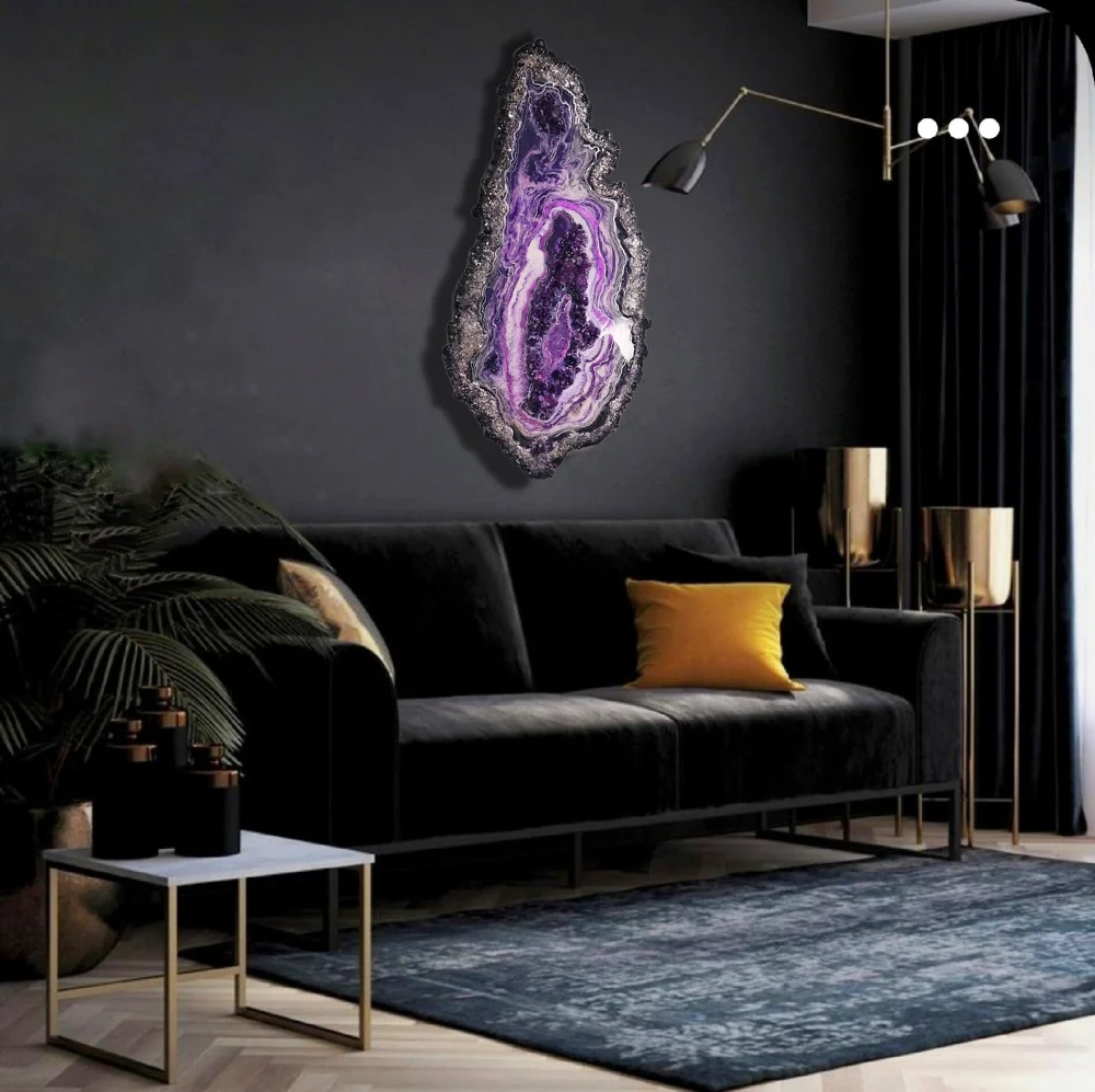 Geodes & minerals: artwork by Kristi Moomey
