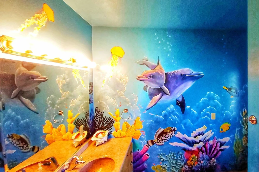 Murals: artwork by Kristi Moomey