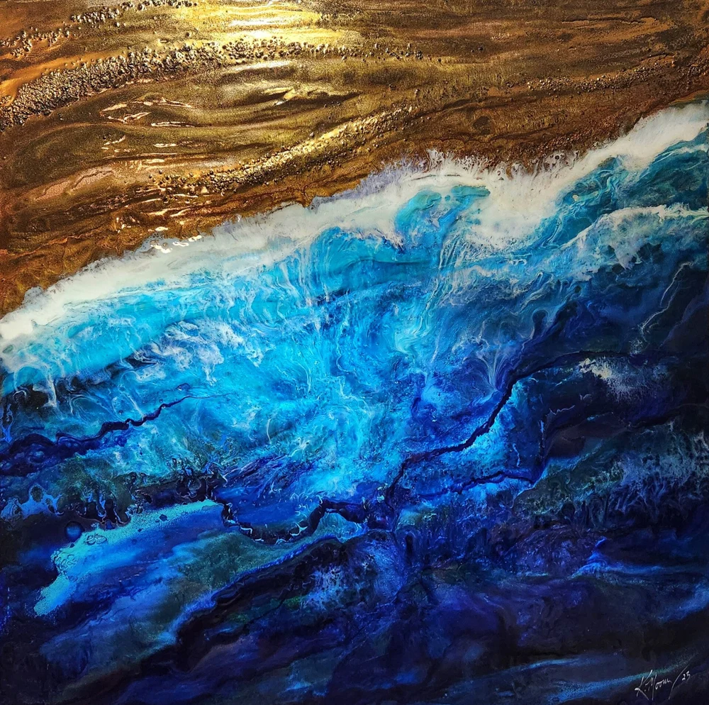 Surge — original resin artwork by Kristi Moomey