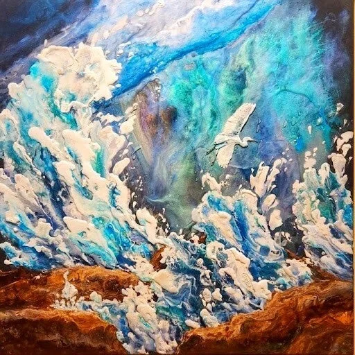 Ocean & shore: artwork by Kristi Moomey
