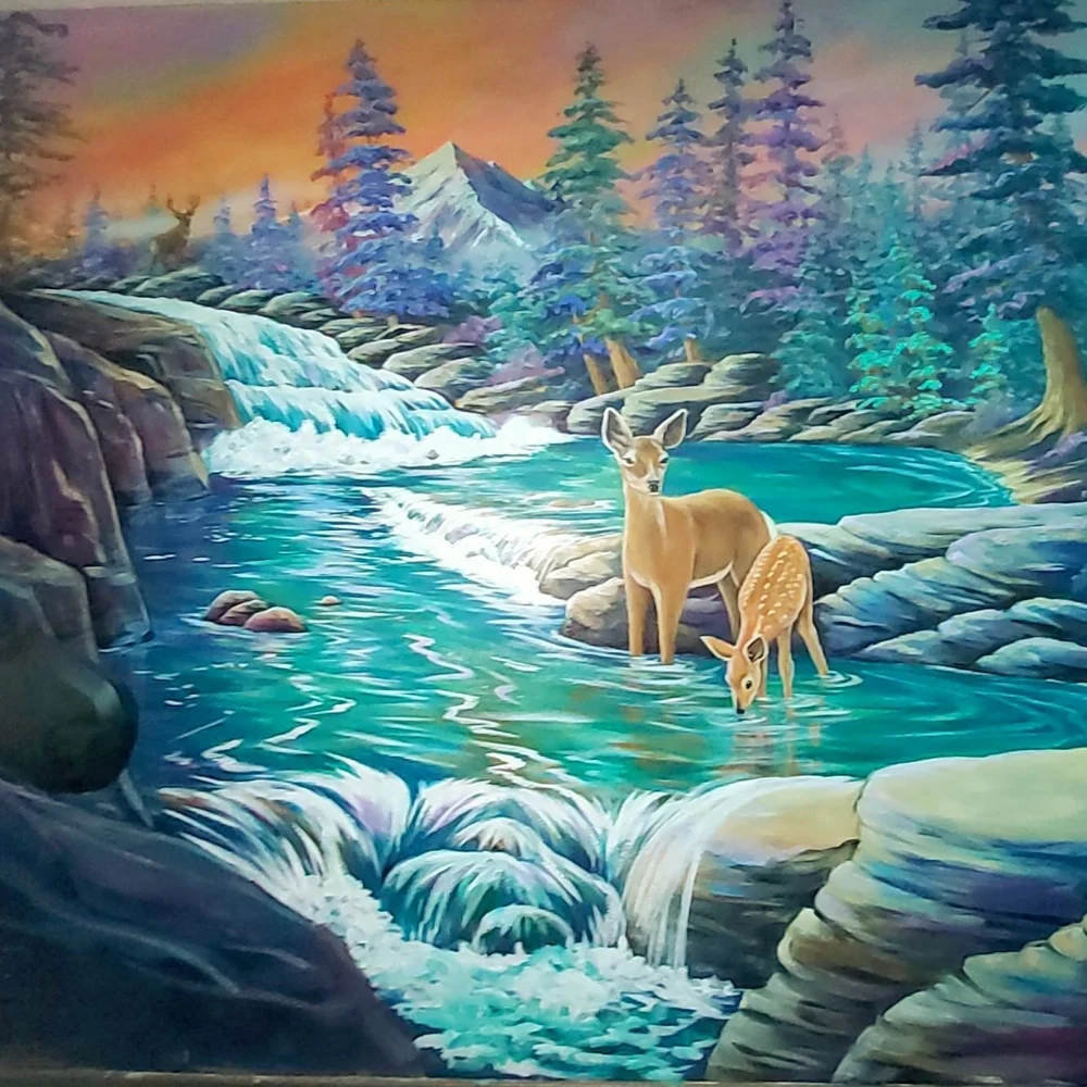 Murals: artwork by Kristi Moomey