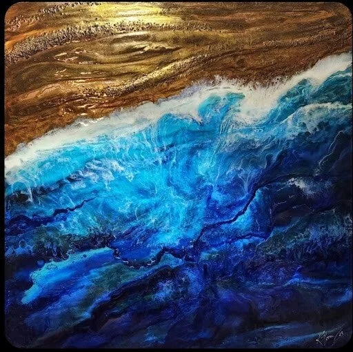 Ocean & shore: artwork by Kristi Moomey