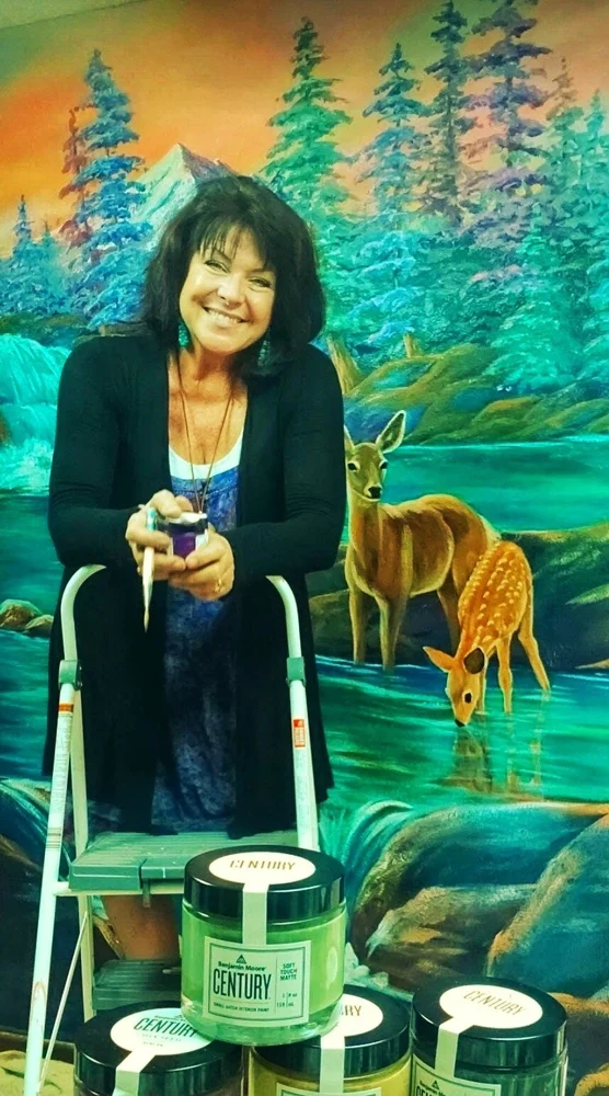 Murals: artwork by Kristi Moomey