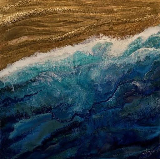 Ocean & shore: artwork by Kristi Moomey