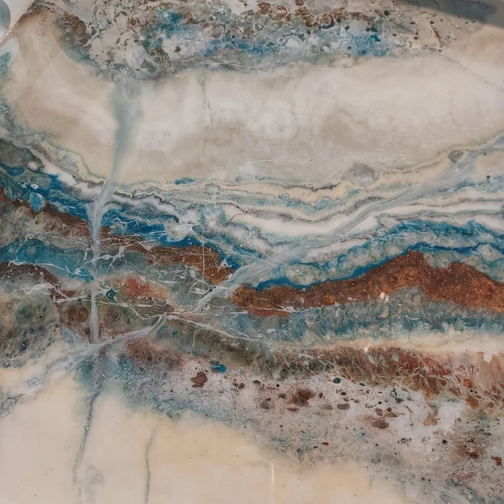 Resin surfaces: artwork by Kristi Moomey