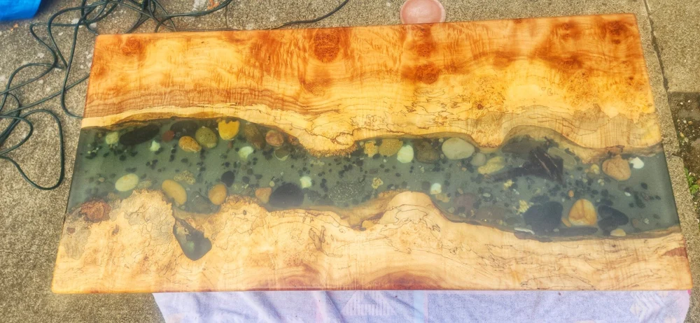 Resin surfaces: artwork by Kristi Moomey