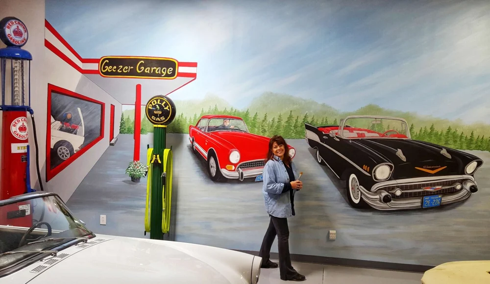 Murals: artwork by Kristi Moomey