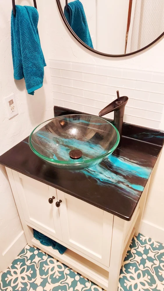Resin surfaces: artwork by Kristi Moomey