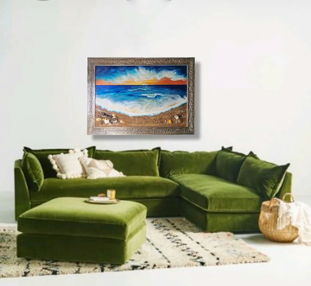 Ocean & shore: artwork by Kristi Moomey