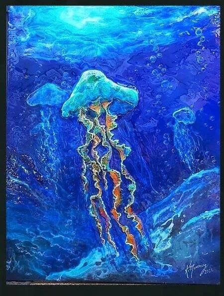 Ocean & shore: artwork by Kristi Moomey